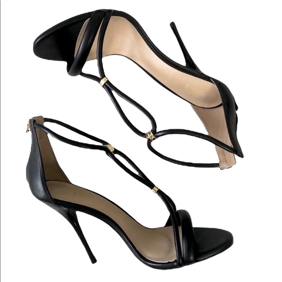 🇧🇷NWT: Le Chateau Lux: black strappy stilettos - Picture 4 of 7